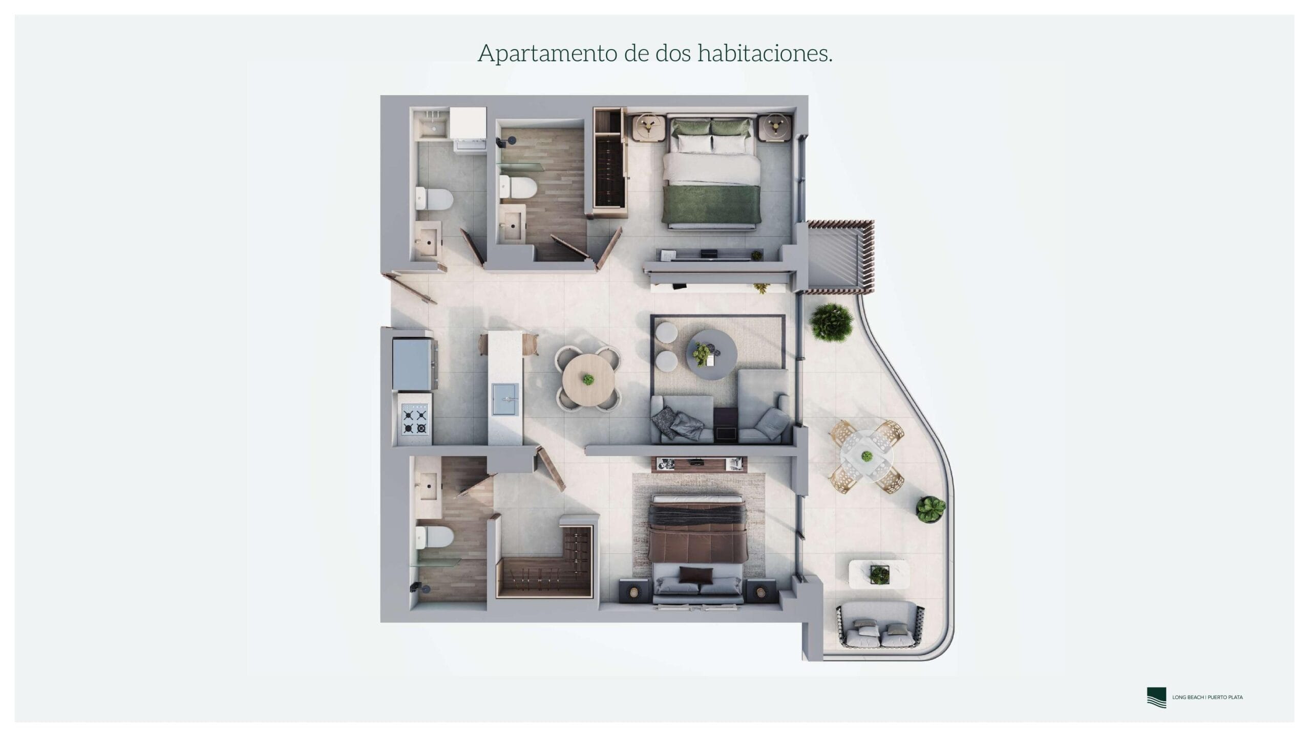 Two bedroom apartment Long Beach Puerto Plata